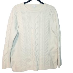 J.Jill Chenille Women Sweater Sz Medium Color: off white
